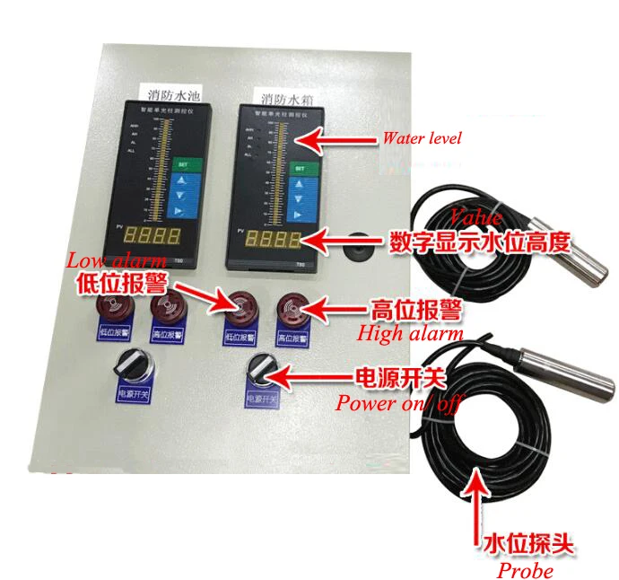 Уровень воды в резервуаре жидкостный Уровень Дисплей пожарный бассейн резервуар для воды раковина уровень воды контроль уровня жидкости сигнализация Инструмент ZD-B30