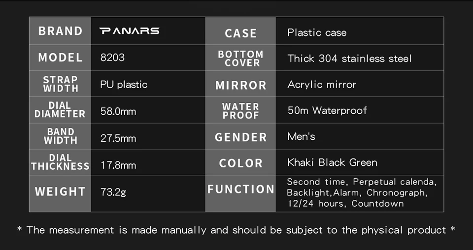 2018 PANARS Military Digital-watch Men/'s G Style Fashion Sports S Shock Army Watch LED Electronic Digital Wrist Watches for Men (10)