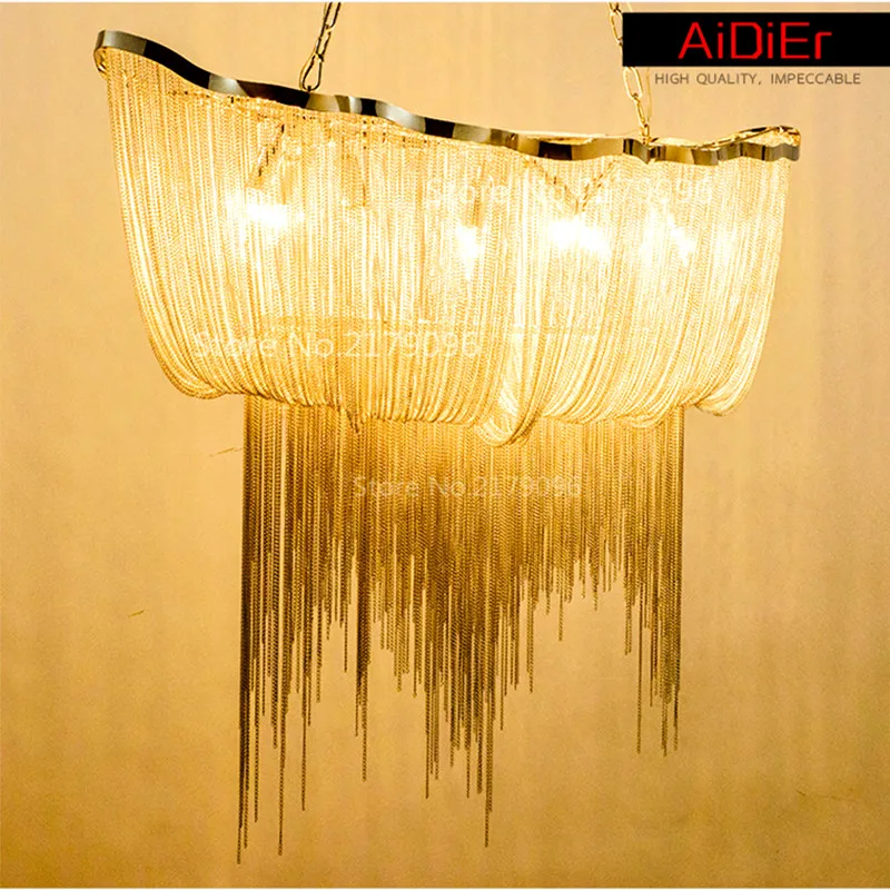 modern chain chandelier
