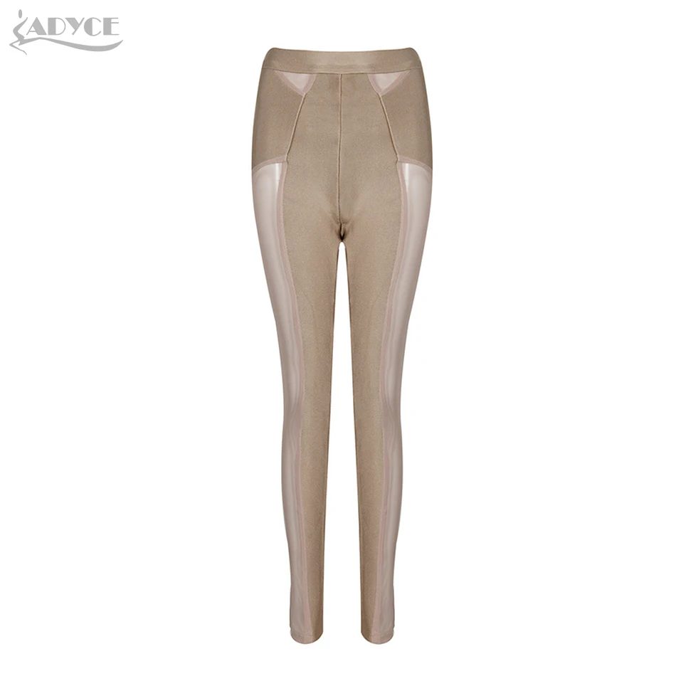 Mujer Black Cremallera Negro En Largo Skinny Celebridad Pantalones khaki Encaje Caqui Sexy Sólido Vendaje Péncile Verano 2018 Stock Nuevo Trasero qXwxXB6U