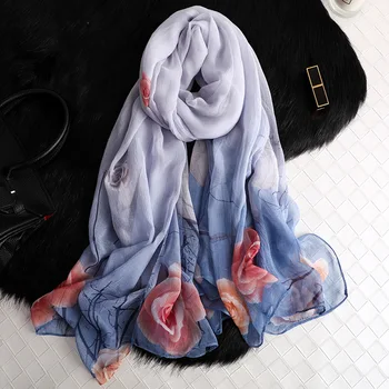 

2020 summer sunscreen beach stoles hijabs scarf fashion print silk scarfs luxury shawls and wraps lady pashmina bandana foulard