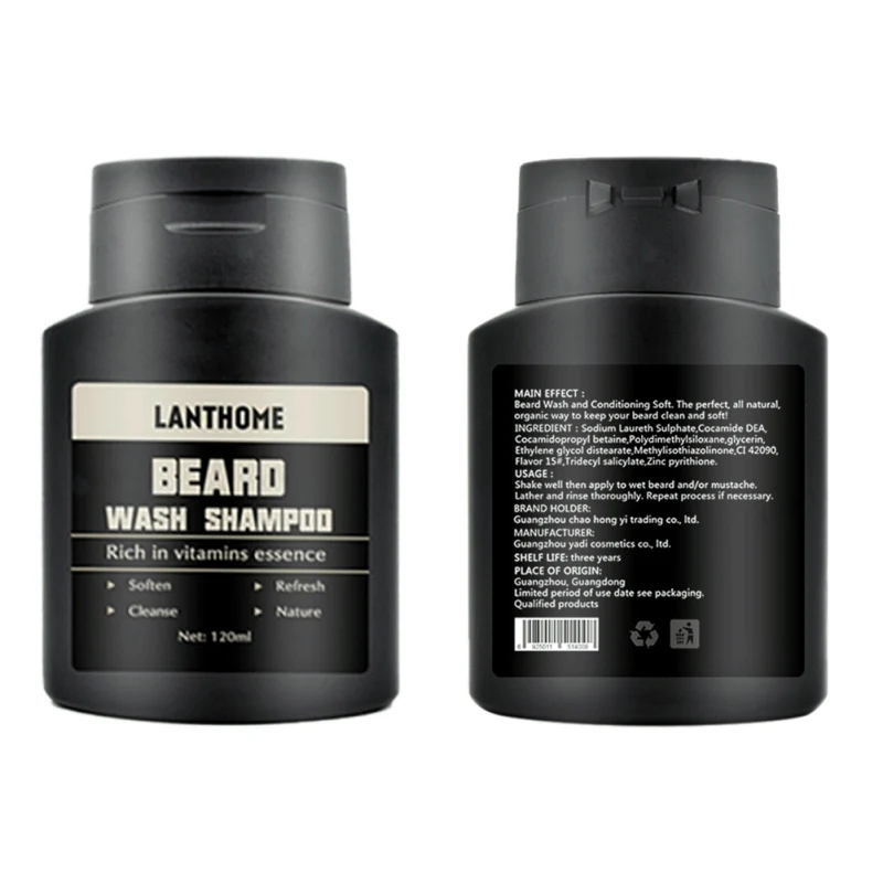 

LANTHOME Vitamin Wash Shampoo Hair Beard Care Men's Gift Beard Assistance Machine Moisturiser Deep Cleansing Beard 1PCS