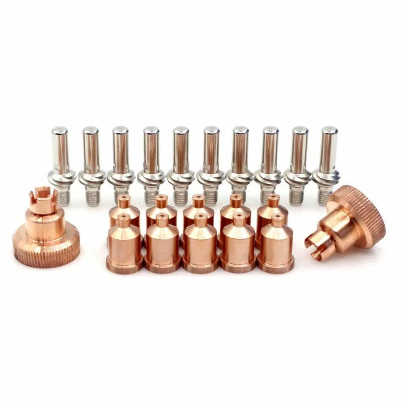 

Plasma Torch 10X Nozzles+10X Electrodes+2X Shields LC105 Plasma Electrde 1.3mm Tips 60A Shield KP2845-2 For Tomahawk 1538 PK22
