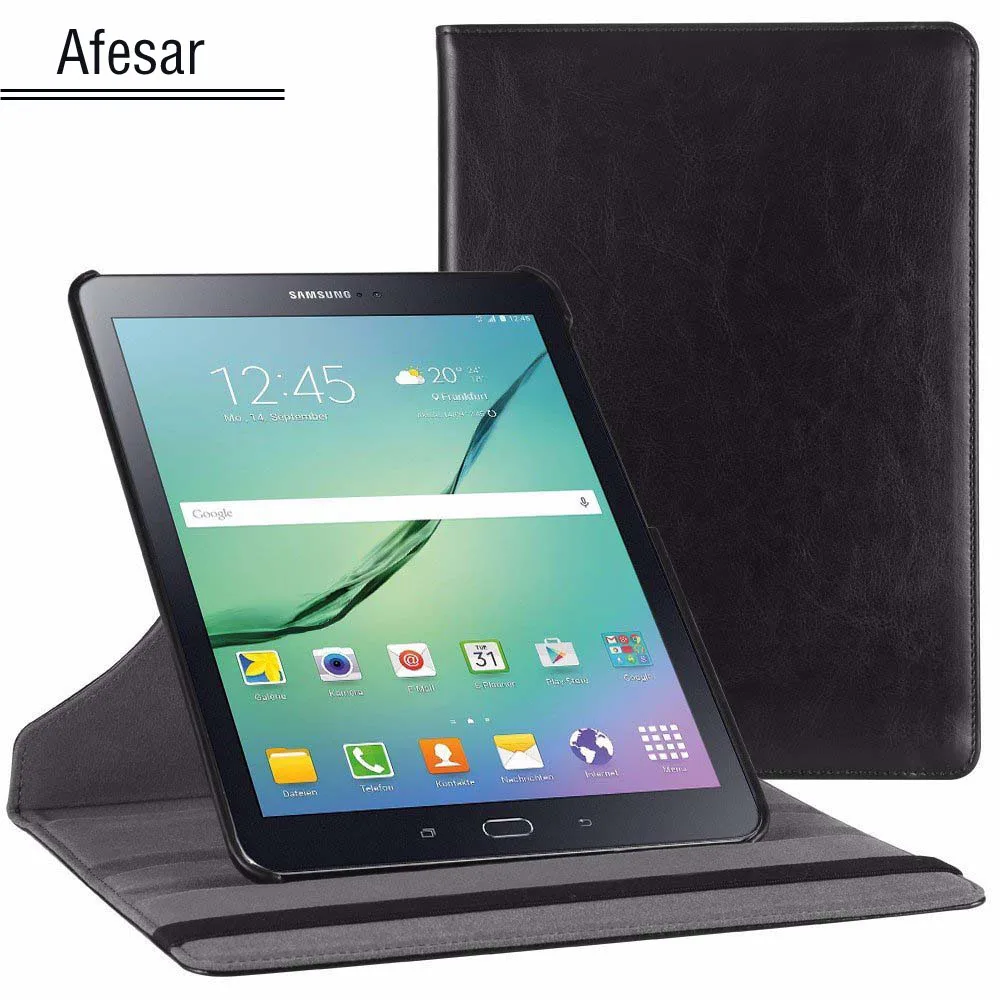 Tab S2 SM T810 T813 T815 T819 Case Luxury 360 Rotating Smart Premium PU