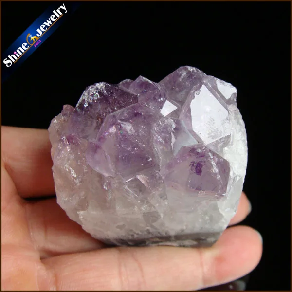 

97 g Natural Stone Purple Raw Amethysts Druzy Drusy Elestial Skeletal Quartz Crystal Cluster Specimen Fit Jewelry Making JS097