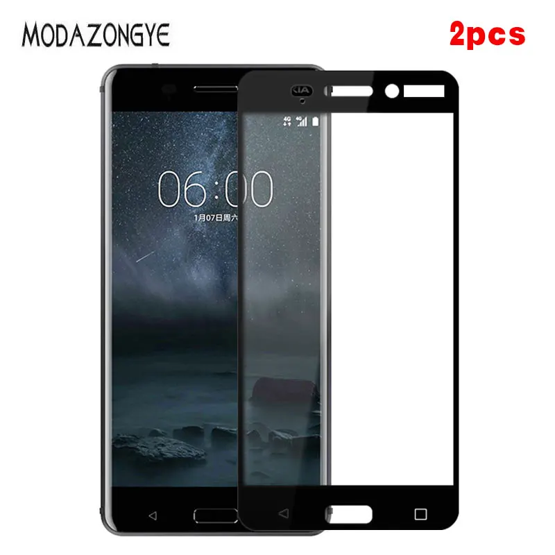 2 шт для Nokia 6 закаленное стекло 2017 Защита экрана Nokia6 TA-1003 TA-1000 полное покрытие