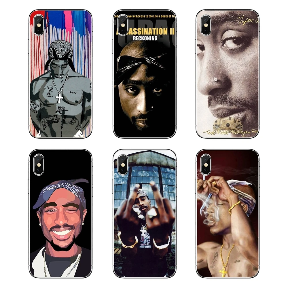 

Soft Transparent Shell Covers 2Pac Tupac Shakur Hip Hop Rapper For iPod Touch iPhone 4 4S 5 5S 5C SE 6 6S 7 8 X XR XS Plus MAX