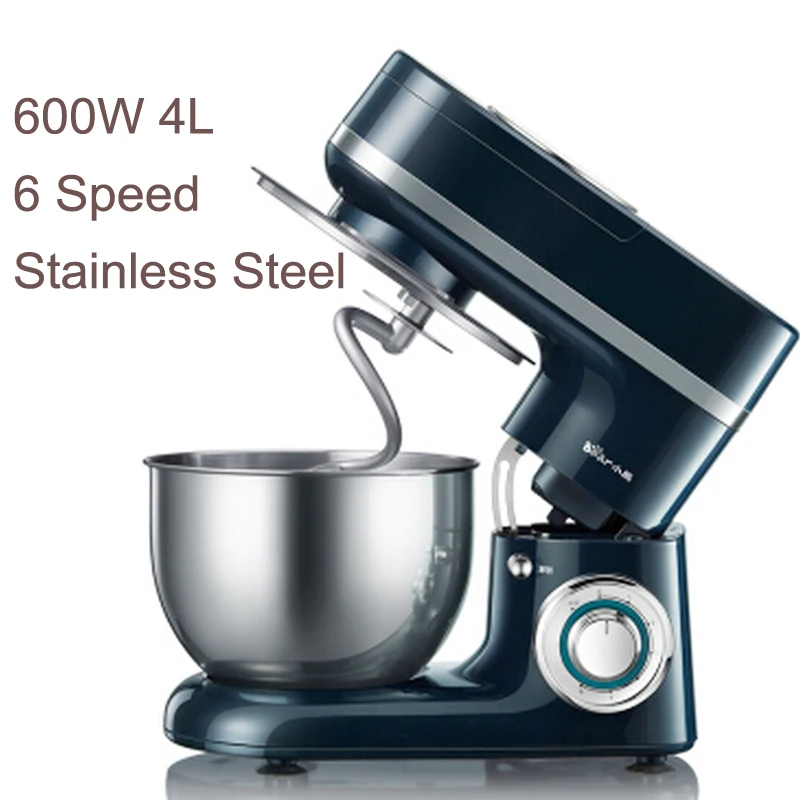 

15%JA73 Commercial Chef Machine 600W4L Stainless Steel Electric Dough Mixer with Weighing Measurer 6Adjustable Speed/Metal Gears