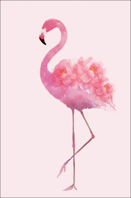 Pink Flamingo Wall Art Canvas Painting Posters Picture Posters Romantic Home Decor Animal  Pictures For Living Room Unframed