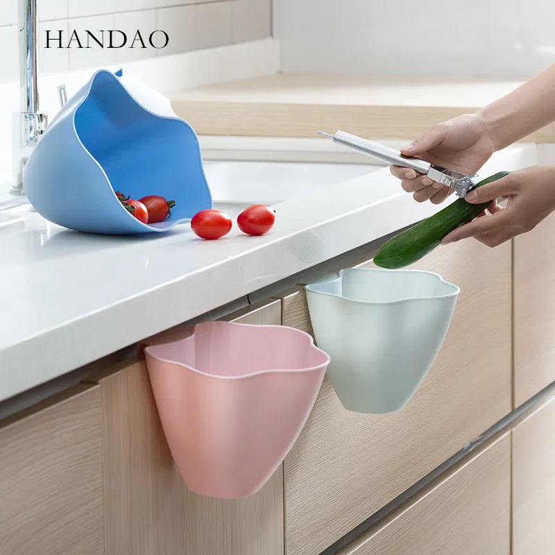 

Cabinet door hanging trash can kitchen garbage can dustbin Coverless plastic rubbish Storage Bucket collection bin