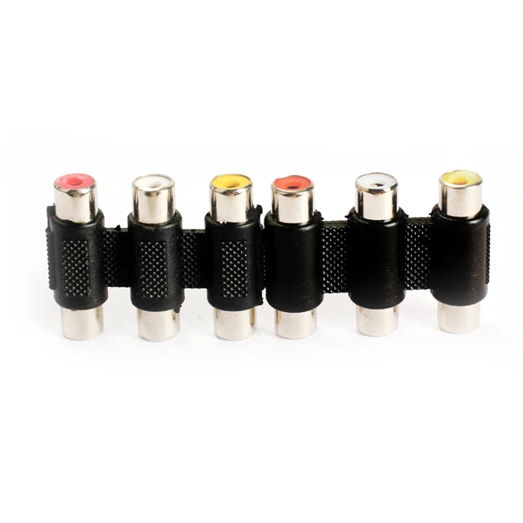 

2 Pack Lot 3 RCA AV Audio Video Female to Female Coupler Adapter RCA Connector for TV Stereo Equipments