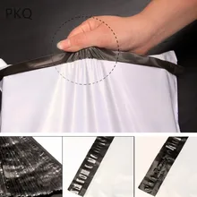 500 шт 12 размеров поли Mailer самоклеющаяся сумка больших размеров пластиковая почтовый пакет белый упаковочный конверт с логотипом, рисунком по индивидуальному заказу