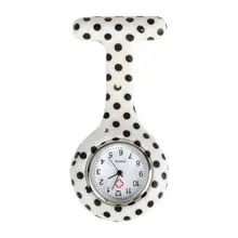 1 шт точка/цветок шаблон Силиконовые Медсестры Брошь Туника кармашек для часов Часы из нержавеющей стали Циферблат, 9 тип