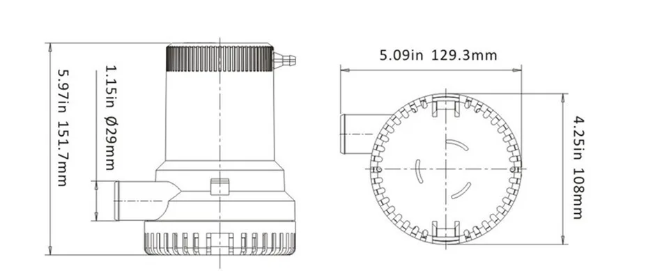 Большой поток dc 12 v 24 v Трюмный насос 1500GPH Электрический водяной насос для Аксессуары для лодок marin, погружной водяной насос для лодки 12 24 v