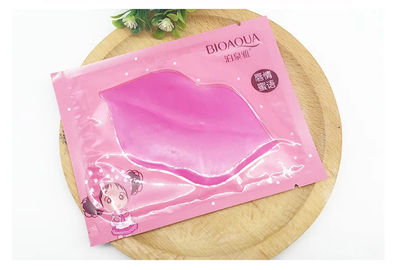 50 шт. Красота маски для губ пополнела влаги Сущность губ Collagen Crystal Mask колодки патчи колодки гель губы Enhancer косметика