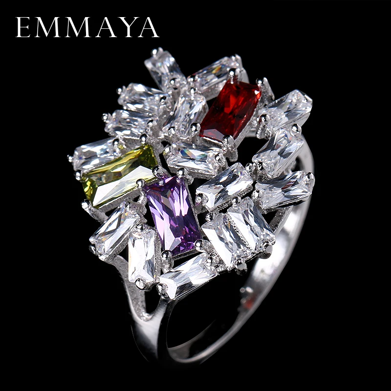 

EMMAYA Female Purple Ring Fashion White Gold-clor Jewelry Vintage Wedding Rings For Women Birthday Stone Gifts