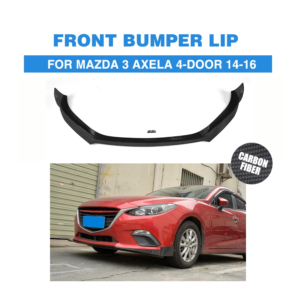 Углеродного волокна/FRP передний спойлер для Mazda 3 Axela седан хэтчбек 4 двери 2014-2016