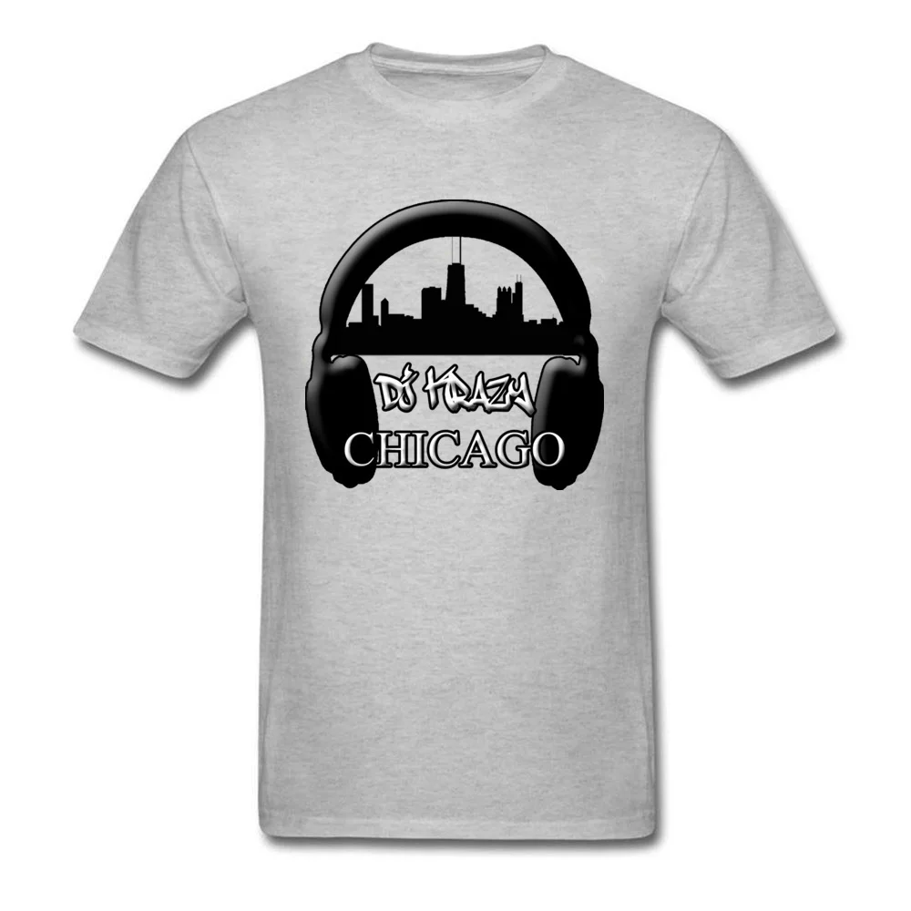 Men 2018 Fashion Tops T Shirt Round Neck Summer Autumn 100% Cotton Tshirts Printing Short Sleeve DJ KRAZY HEADPHONE Tshirts DJ KRAZY HEADPHONE grey