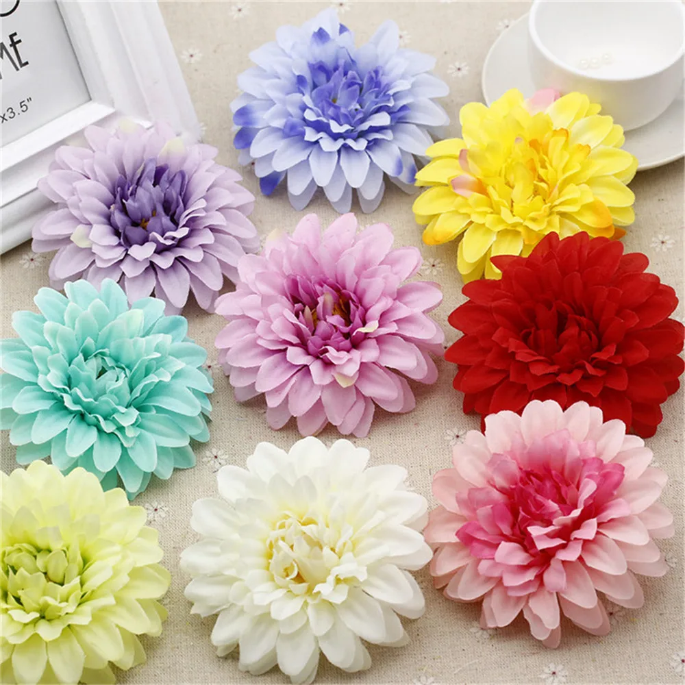 Cheap 5pcs Silk Artificial Dahlia Corsage Flower Head For wedding ...