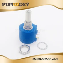 1 шт. 3590S-2-502L 3590S 5K Ом 502 3590S-2-502 3590S-502 502 прецизионный многооборотный потенциометр 10 колец регулируемый резистор