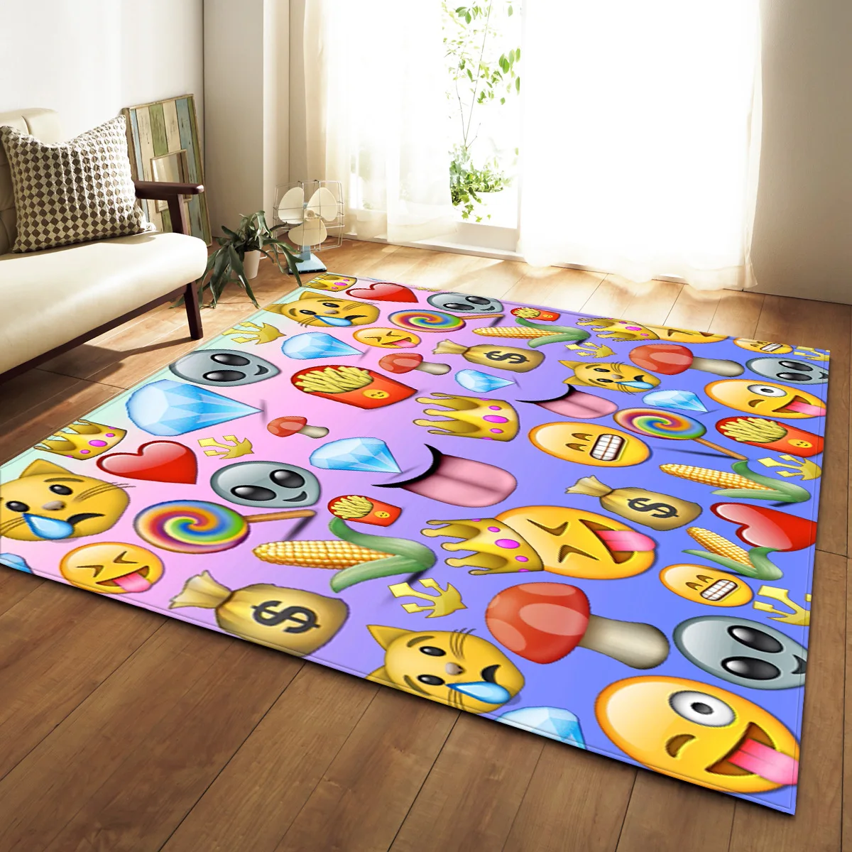 Nordic Printed 3D Carpet Soft Flannel Home Area Rugs Parlor Galaxy Space Anti-slip Mats Large Size Carpets for Living Room Decor - Цвет: Kh026