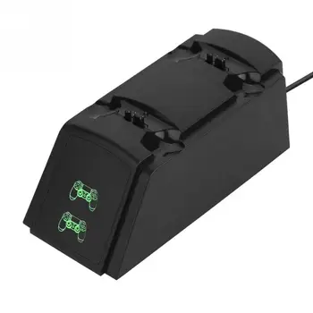 

DC5V Portable Dual USB LED Handle Fast Charging Dock Station Rapid Flash Stand Charger for PS4 Controller PS4