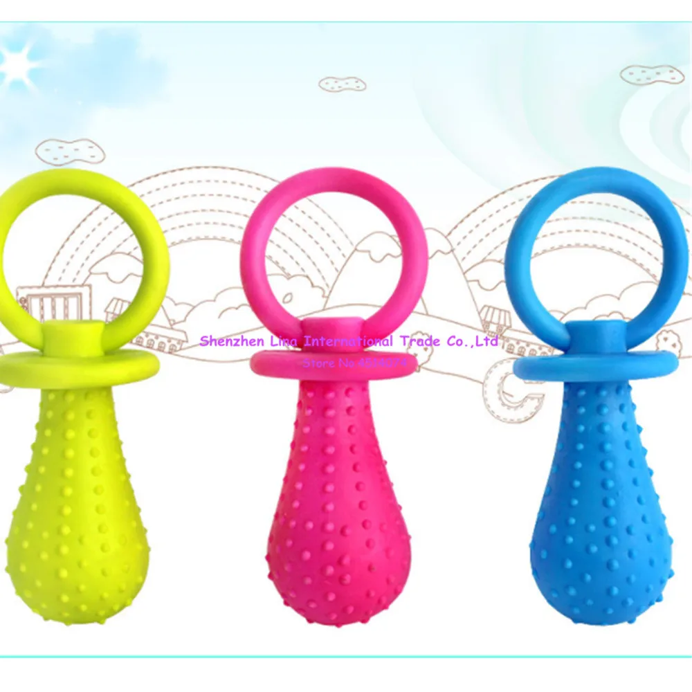 

Hateli TPR Dog Toy New Pacifier Pet Toy Bite-proof Not Hurting Dog Love to Play Small Large Size
