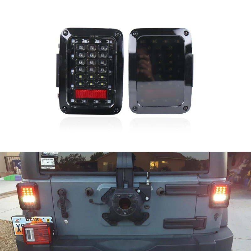 

For Jeep Wrangler JK Led Tail Light Assembly Kit Brake Running DRL Reverse Backup Turn Signal Functions Car-Styling