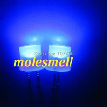 Быстрая 10000 шт 5 мм синий рассеянный плоский верхний светодиодный светильник яркий светодиодный s свет 5 мм Большой/широкоугольный светодиод