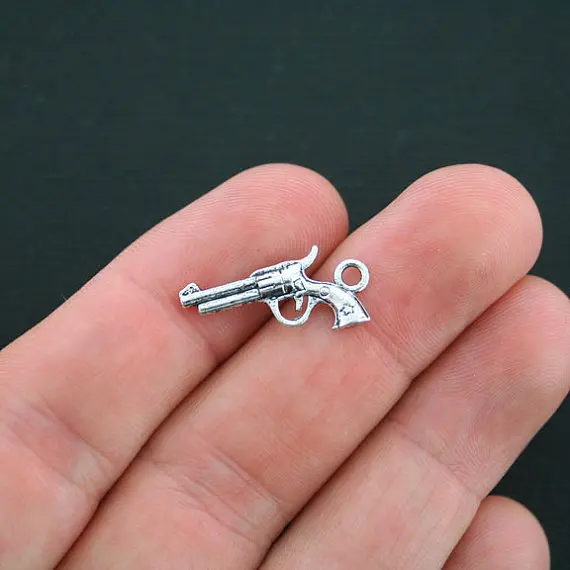 A granel Pistola de 10 Encantos Antiguo Tono Plata G76