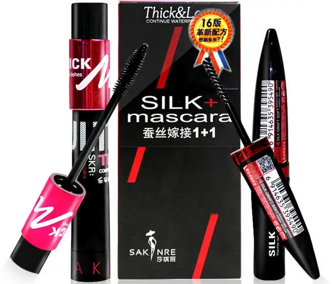 Hot Sakinre Silk Graft Mascara And Fiber Combination 10ml+1.5g Thick &amp L Curling Natural Continue Waterproof |