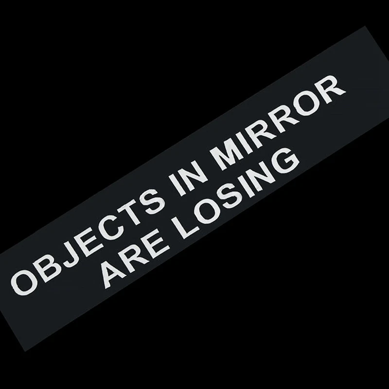 2pcs OBJECTS IN MIRROR ARE LOSING Funny Laugh Rear View mirror vinyl