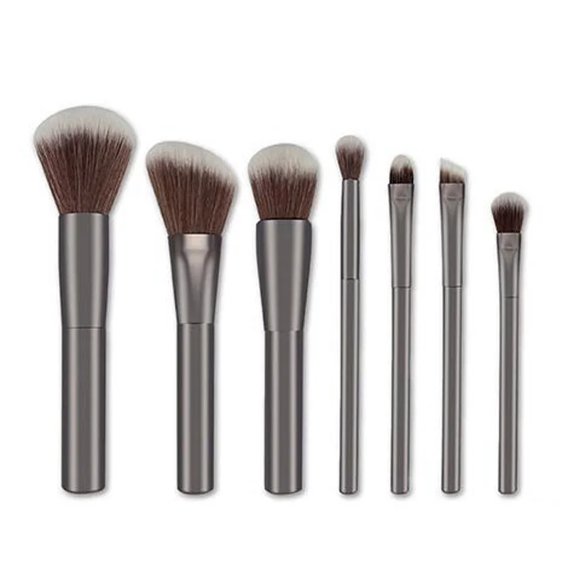 

7Pcs Makeup Brushes Kit Protable Synthetic Hair Cosmetic Tools Foundation Blusher Eyeliner Powder Lip Makeup Brush Set (OS0615)