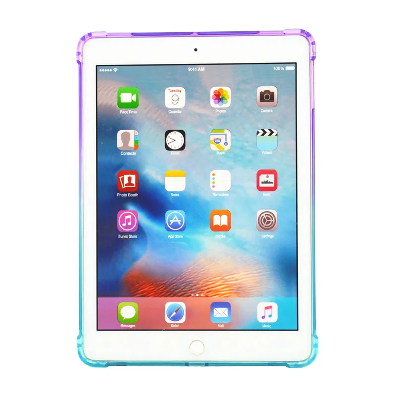 Wekays Gradual Change TPU Case For New iPad 2018 2017 9.7'' Multicolour Clear Tablet Cover For iPad 9.7 2017 Case Coque Fundas