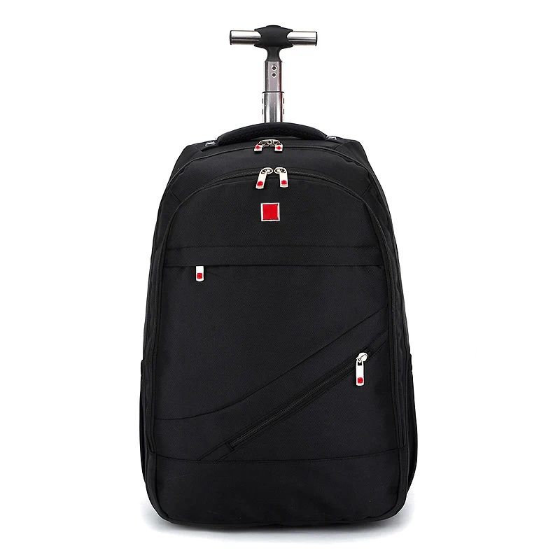 

BeaSumore Black Oxford Trolley Case Travel bag 18 inch Men Business Backpack Carry On Rolling Luggage Trunk Suitcase Wheels