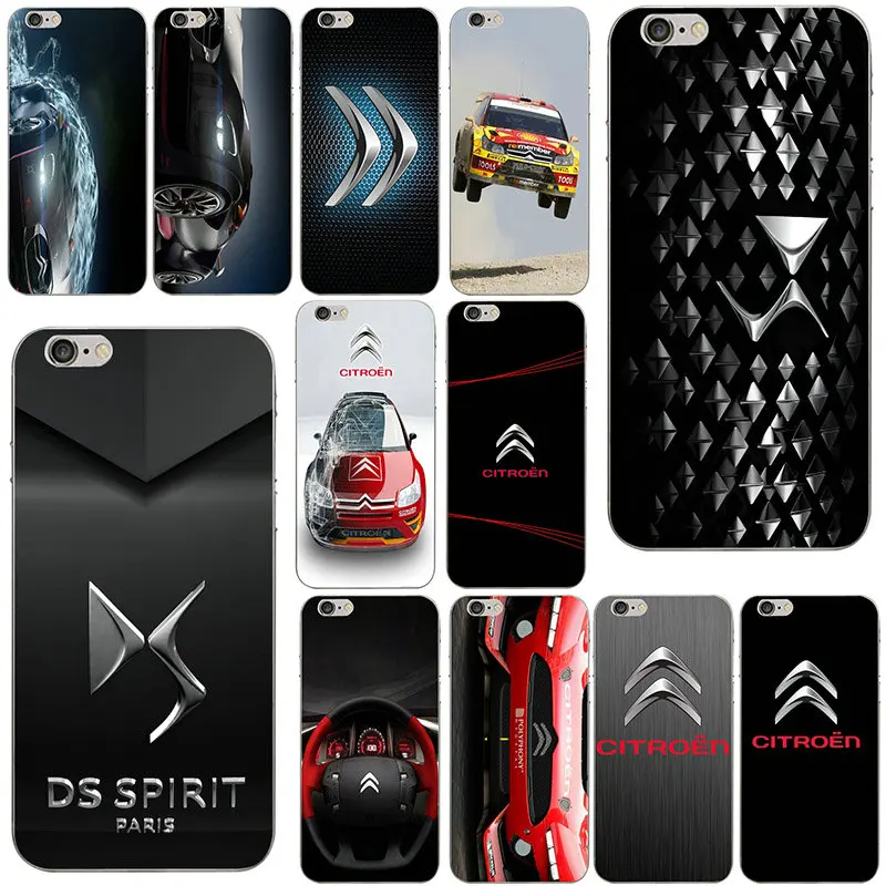 

Soft TPU Clear Cell Phone Case Coque Fundas for iPhone 7 7Plus 6 6S 6Plus 8 8Plus X 5 5S 5C SE 4 4S Shell Divine DS Citroen Logo