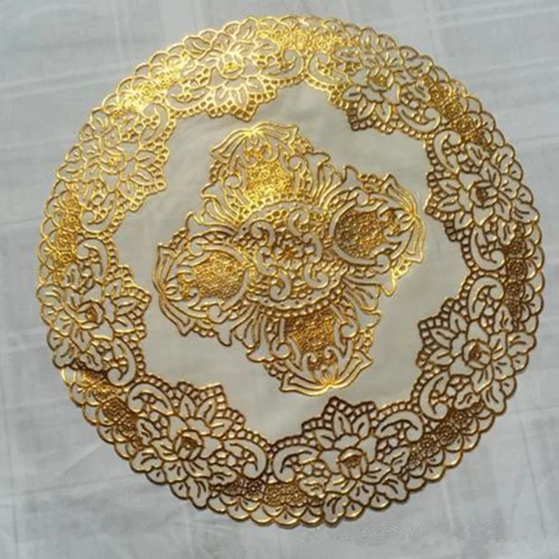 

YIBO Tableware Pad Housewear & Furnishings Kitchen Tabletop Appliances High Temperature Protection Round PVC Tableware Pad
