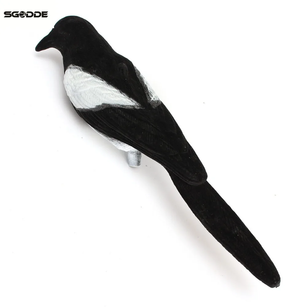 

1PCS outdoor hunting Flocked Decoys Trick Magpie Decoying Shooting Fake Cage Birds Hunting Brids Hunting Accessory