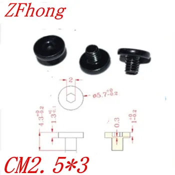 

200pcs M2.5*3 M2.5 x 3 steel with black flat thin head hex socket screw