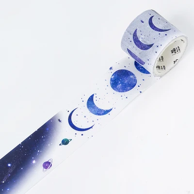 35 мм широкий красивый Космическая Звезда Луна Украшения Васи клейкие ленты DIY планировщик дневник в стиле Скрапбукинг маскирования клейкие ленты Эсколар
