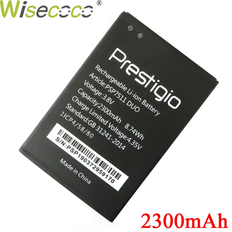 Wisecoco 3000 мАч аккумулятор для Prestigio Muze B7 psp 7511 DUO psp 7511DUO Замена батареи телефона+ номер отслеживания