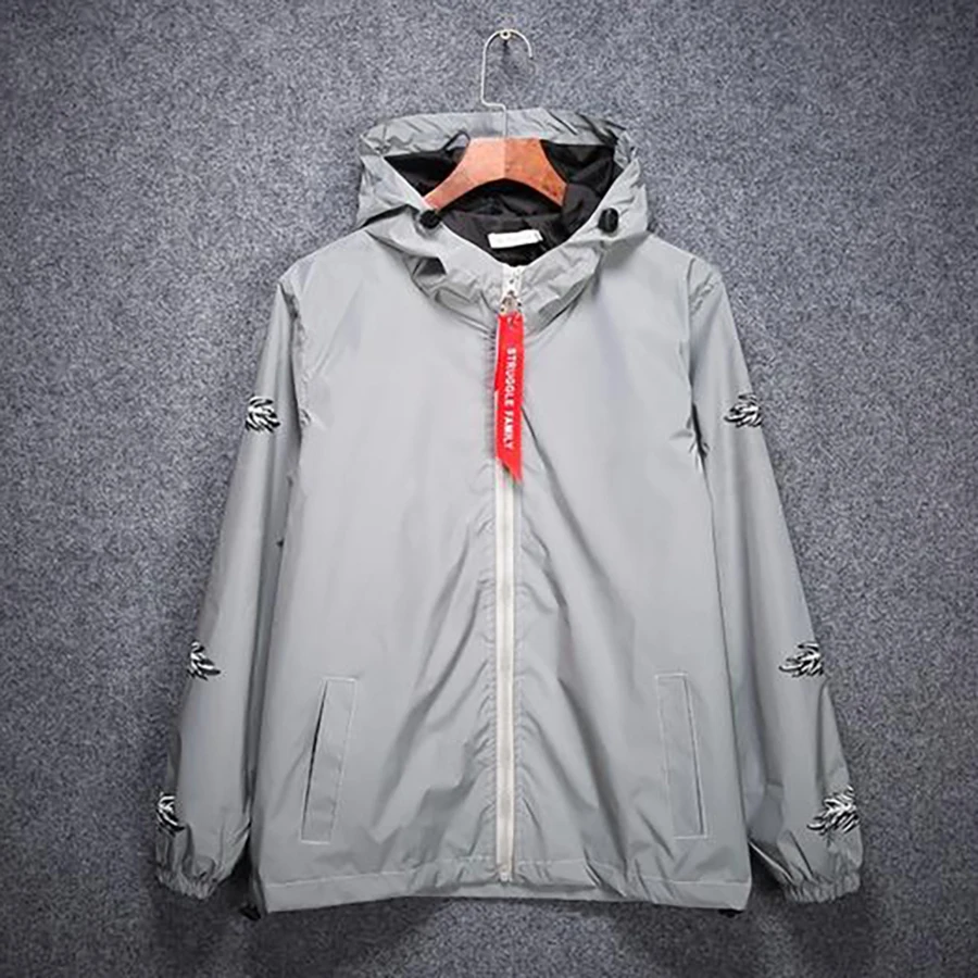 3m Reflective Jacket Men Windbreaker Hip Hop Streetwear Mens Jackets Modis College Unisex Male Jackt Street Style Rave Clothes 3m Reflective Jacket Men Windbreaker Hip Hop Streetwear Mens Jackets Modis College Unisex Male Jackt Street Style Rave Clothes