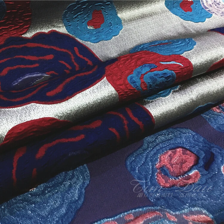 Женское жаккардовое пальто с абстрактными цветами|fabric dress|jacquard fabriccloth fabric |