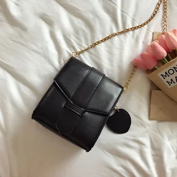 

Women Lady Shoulder Crossbody Bag PU Solid Color Fashion for Keys Money Mobile Phone New