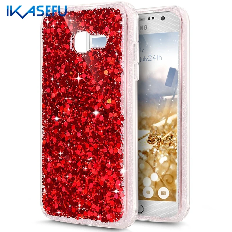 For Samsung Galaxy A3 A5 A7 2017 Case Luxury Sparkle Glitter Bling Soft TPU Silicone Cover for Coque |