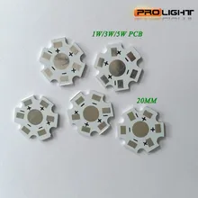1 Вт 3 Вт 5 Вт Светодиодный светильник печатной платы, 20 мм черный/белый Коло светодиодный алюминиевый основание пластина для высокой мощности Светодиодный бисер DIY Светодиодный точечный светильник PCB