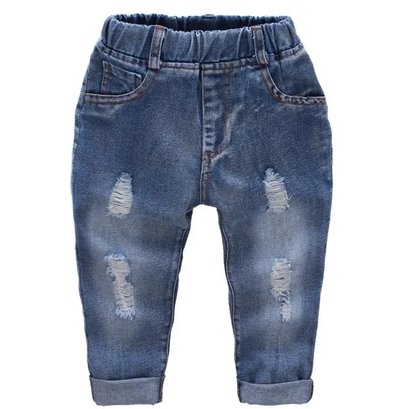 Коллекция года, рваные джинсы для детей, джинсы для малышей рваные джинсы для маленьких мальчиков детские модные джинсы для мальчиков, повседневные джинсы От 2 до 6 лет - Цвет: picture