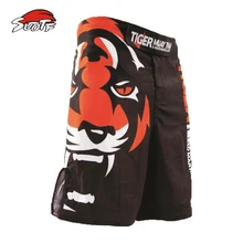 SUOTF/новинка, свободные боксерские шорты MMA с принтом тигров, Муай Тай, быстросохнущие спортивные тренировочные шорты, по всему миру