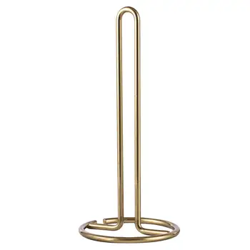 

Best Nordic Kitchen Paper Towel Holder Stand, Storage Metal Standing Simply Tear Roll Holder, Iron