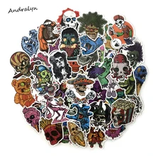 50 Pcs Set Horror Stickers for Luggage Laptop Skateboard Bicycle Motorcycle Toy Car Styling Decals Terror